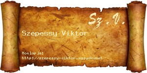 Szepessy Viktor névjegykártya